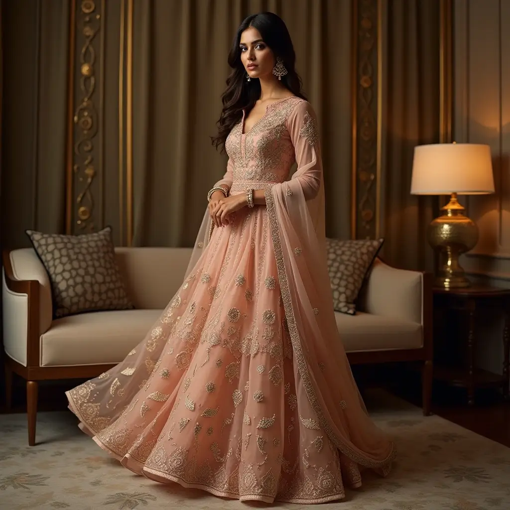 Elegant Anarkali and stunning Lehenga designs, perfect for festive occasions , traditional celebrations , weddings and events.